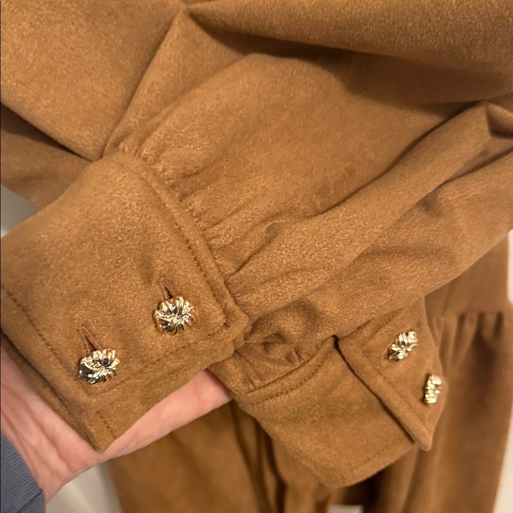 Karl Lagerfeld Tan Suede Dress - Picture 4 of 7